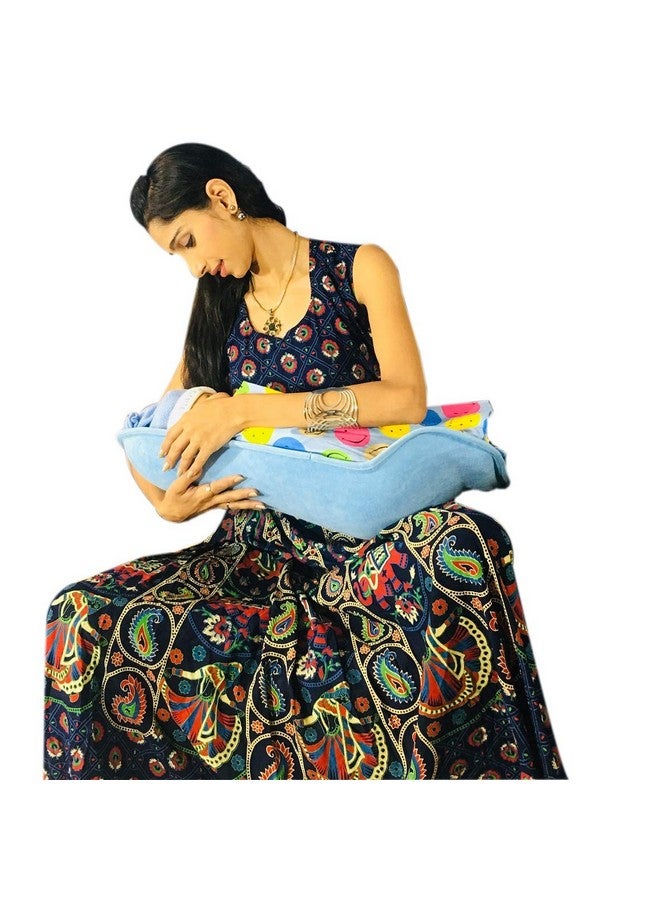 هوبا وسادة رضاعة مطبوعة بغطاء للرأس مقاس Xxl - أزرق غامق | حاملة أطفال | وسادة رضاعة | وسادة رضاعة | حاملة أطفال - Image 4