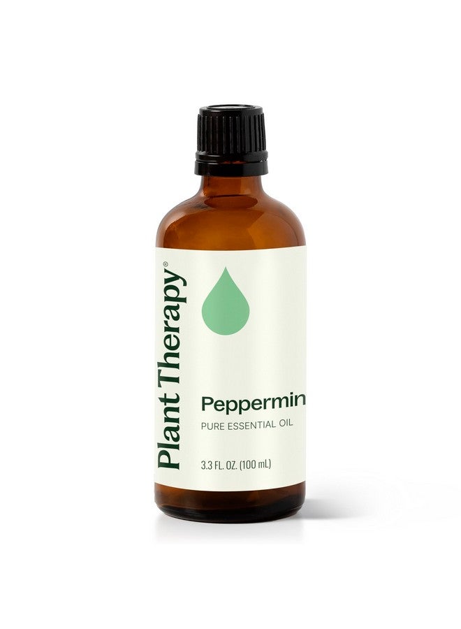 Plant Therapy Peppermint Essential Oil 100 mL (3.3 oz) 100% Pure, Undiluted, Natural Aromatherapy for Diffuser & Topical Use, Digestion, Respiratory, & Massage, Peppermint Oil for Skin & Hair - Image 1