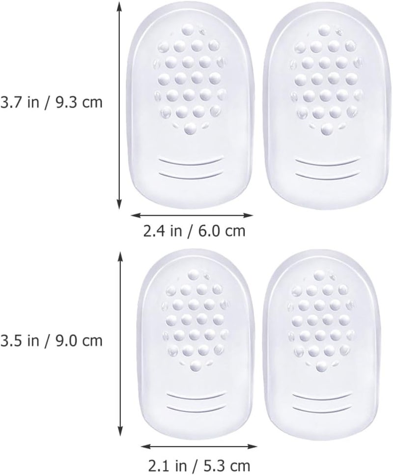 Gel Heel Pads for Shoes Self-Adhesive Shockproof Heel Cushions 4 Pairs (Small and Large) Breathable Inserts and Foot Comfort - Image 2