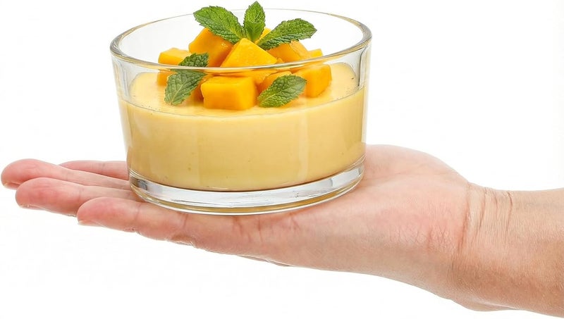 Lawei 12 Pack 3.5 Inch Glass Dessert Bowls, 6.7 OZ Small Pudding Custard Cups, Thick Clear Ramekins Mini Prep Bowl Container for Dips, Sauces, Desserts, Side Dishes, Pudding, Dishwasher Freezer Safe - Image 5