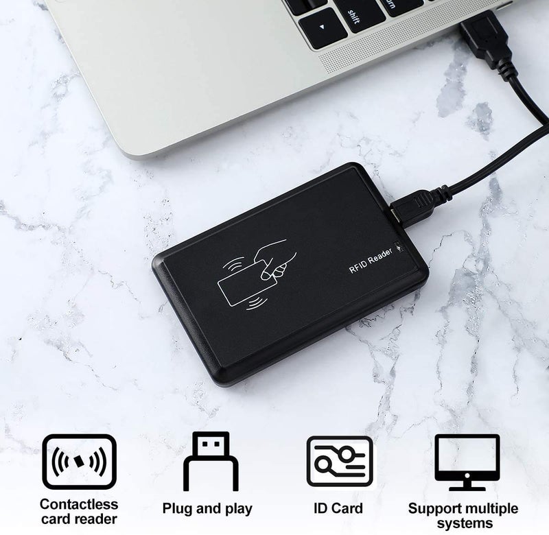REES52 RFID Card Reader, USB RFID Card, RFID Card Reader 125khz Contactless Proximity Sensor Smart ID Card Reader EM4100 - Image 2