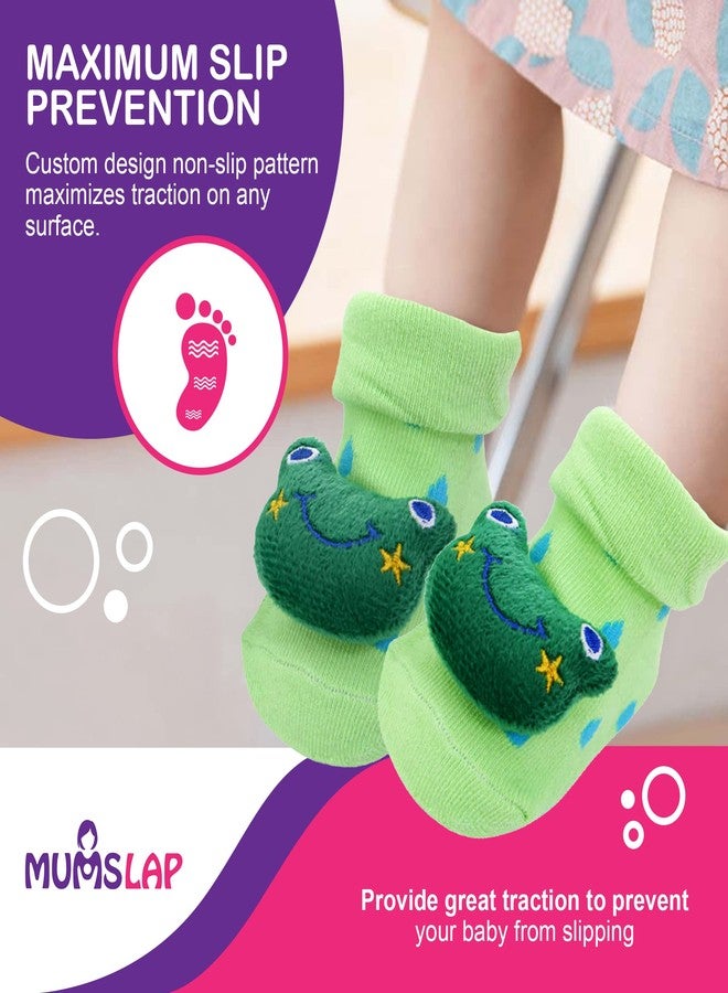 Mumslap Baby Boys & Baby Girls Ankle Length Cotton Blend Socks (Pack Of 4) - Image 3
