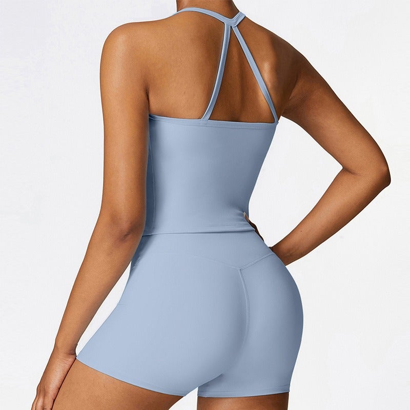 Women's Pilates Yoga Tank Top and Shorts Set - Image 5