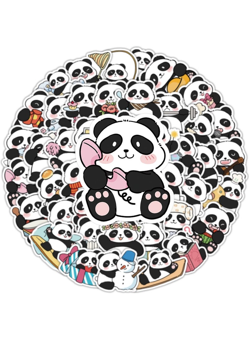 50Pcs Panda Stickers, Vinyl Decals Waterproof Cartoon Animal Stickers, Panda Party Decorations for Laptop Water Bottle Phone Luggage - Image 2