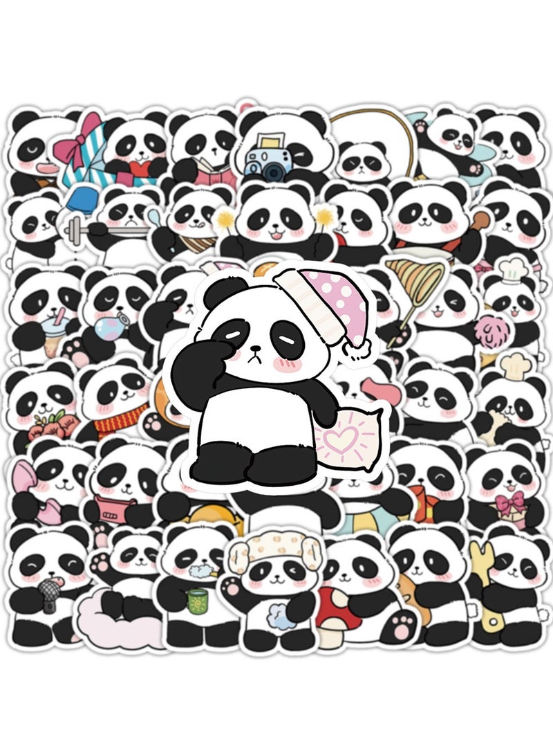 50Pcs Panda Stickers, Vinyl Decals Waterproof Cartoon Animal Stickers, Panda Party Decorations for Laptop Water Bottle Phone Luggage - Image 3