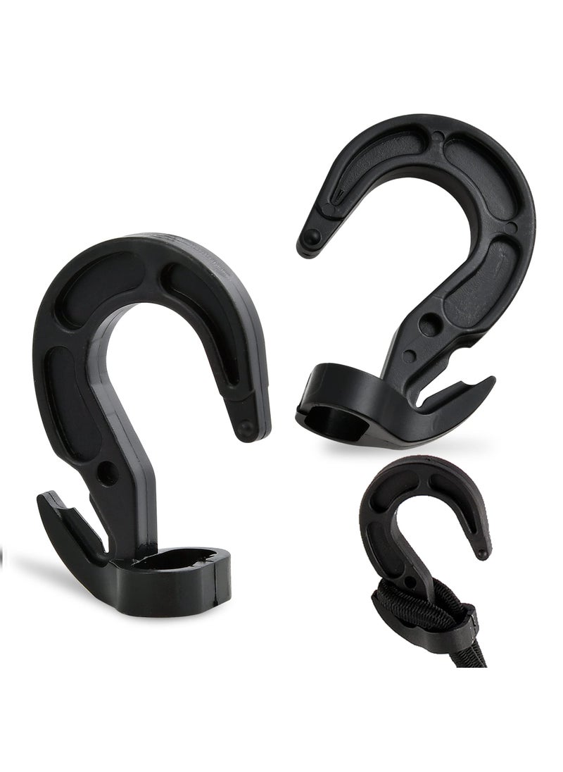 Milkary 40 pcs Plastic Shock Cord Hooks Elastic Bungee Rope Hooks Fit for 14 516 38 Shock Cord Rope Rubber Rope for Camping Tarps 