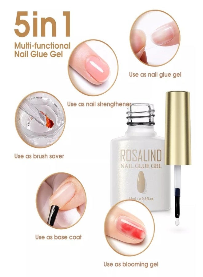 ROSALIND 5 In 1 Multifunctional Nail Glue Gel 15ml - Image 2