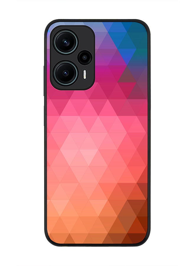 Stylizedd Rugged Black edge case for Xiaomi Poco F5 5G / Xiaomi Redmi Note 12 Turbo 5G Slim fit Soft Case Flexible Rubber Edges Anti Drop TPU Gel Thin Cover - Anna's Prism - Image 1