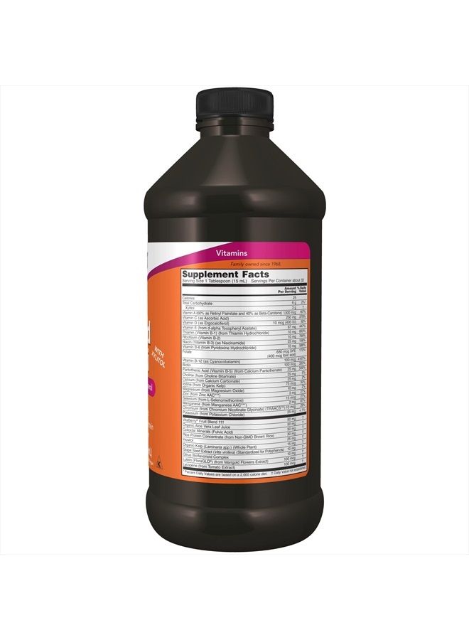 now Supplements, Liquid Multi, Tropical Orange Flavor, Fast Absorption, with Added Phytonutrients, 16-Ounce - Image 2