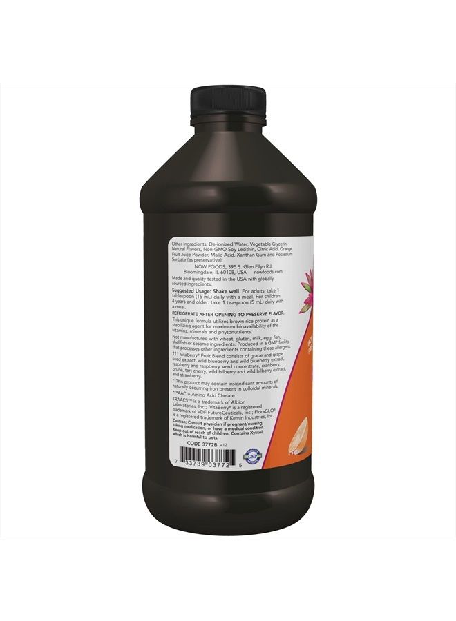 now Supplements, Liquid Multi, Tropical Orange Flavor, Fast Absorption, with Added Phytonutrients, 16-Ounce - Image 3