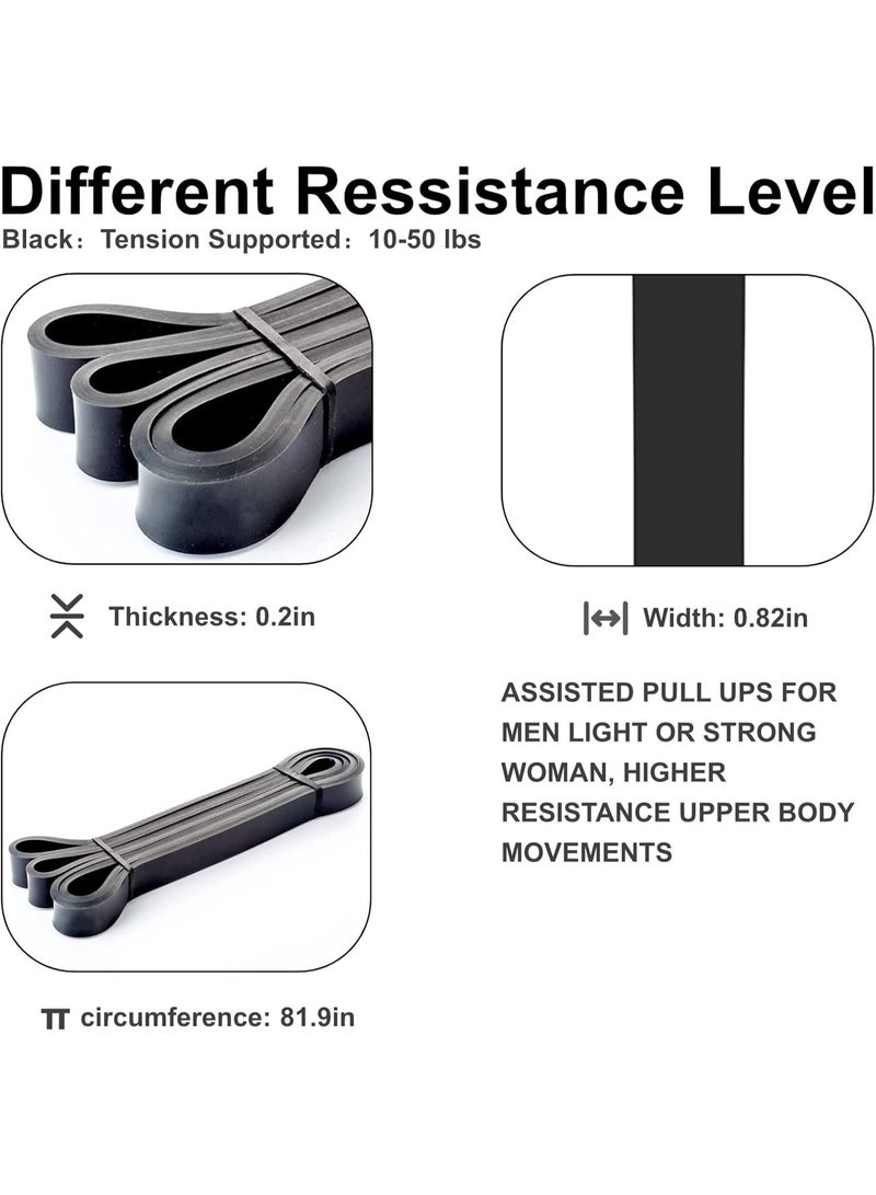 Resistance bands for exercise - Elastic band for pull-ups, fitness, and strength training - Black - Image 2