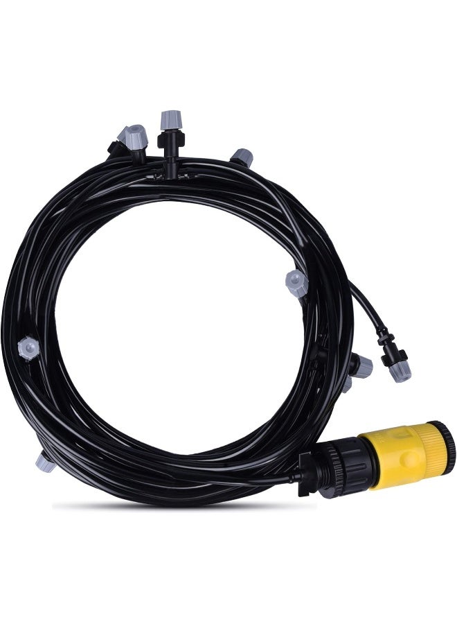 SAFENHAND Outdoor Mist Cooling Kit, 32 Feet Watering System for Patio, Garden, Balcony, Outdoor Bar, BBQ Area, Lawn, Flower, Vegetable