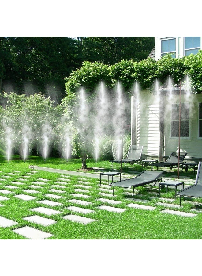 SAFENHAND Outdoor Mist Cooling Kit, 32 Feet Watering System for Patio, Garden, Balcony, Outdoor Bar, BBQ Area, Lawn, Flower, Vegetable