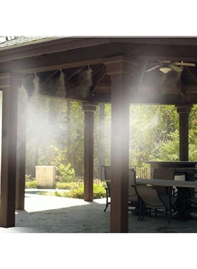 SAFENHAND Outdoor Mist Cooling Kit, 32 Feet Watering System for Patio, Garden, Balcony, Outdoor Bar, BBQ Area, Lawn, Flower, Vegetable