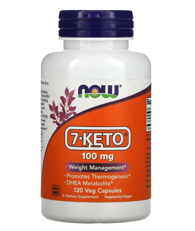 now 7-KETO 100 mg 120 Veg Capsules