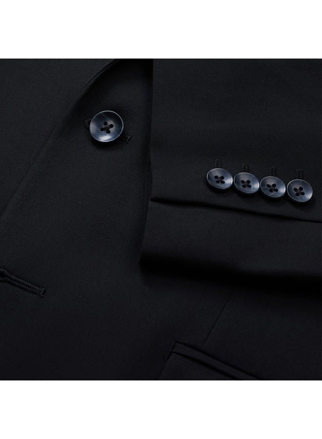 Haggar HZ00182 جاكيت بدلة للرجال من J.M. بمرونة ممتازة، أسود - 52-L - Image 3