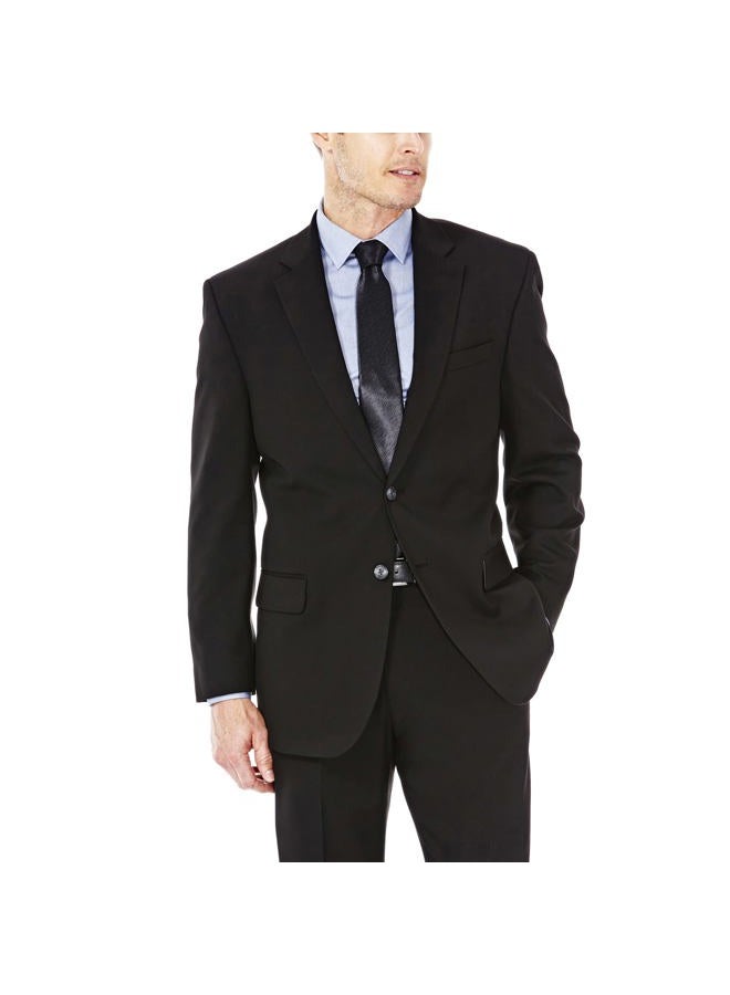 Haggar HZ00182 جاكيت بدلة للرجال من J.M. بمرونة ممتازة، أسود - 52-L - Image 1