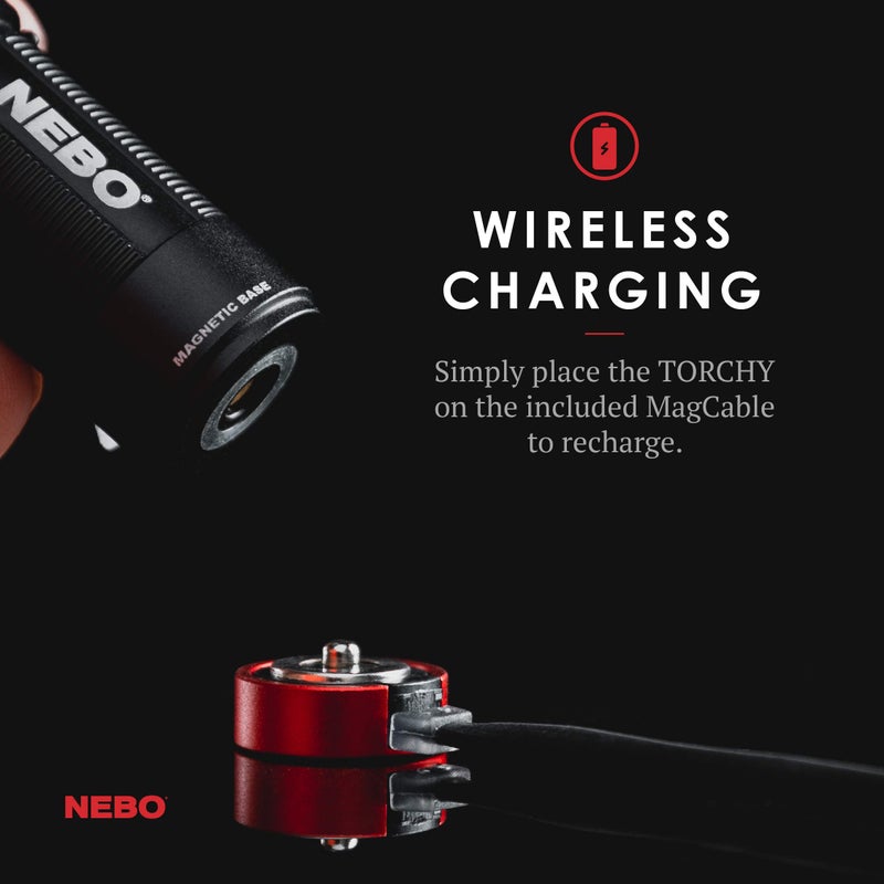 NEBO Torchy Rechargeable Pocket Flashlight | 1,000 Lumens, 5 Light Modes, Magnetic Base & Steel Clip, Water Resistant, LED Mini Flashlight for EDC & Camping, Includes Charging Cable - Image 3