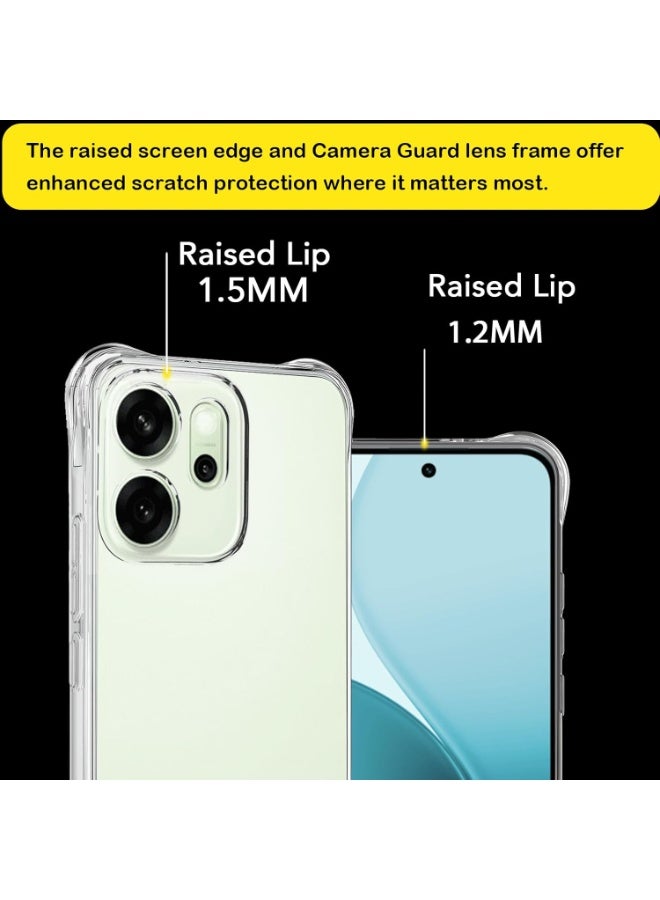 For Oppo Reno 14F 5G Clear TPU Four Corners Military-Grade Protection Cover Transparent Soft funda - Image 3