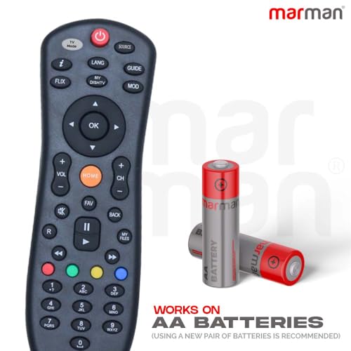 marman® Compatible with Dish TV Remote Control for Dish Tv SD/HD DTH Set Top Boxes with Recording – Replacement Remote for Dish Tv SD/HD DTH Set Top Box – No Voice Command Required - Image 5