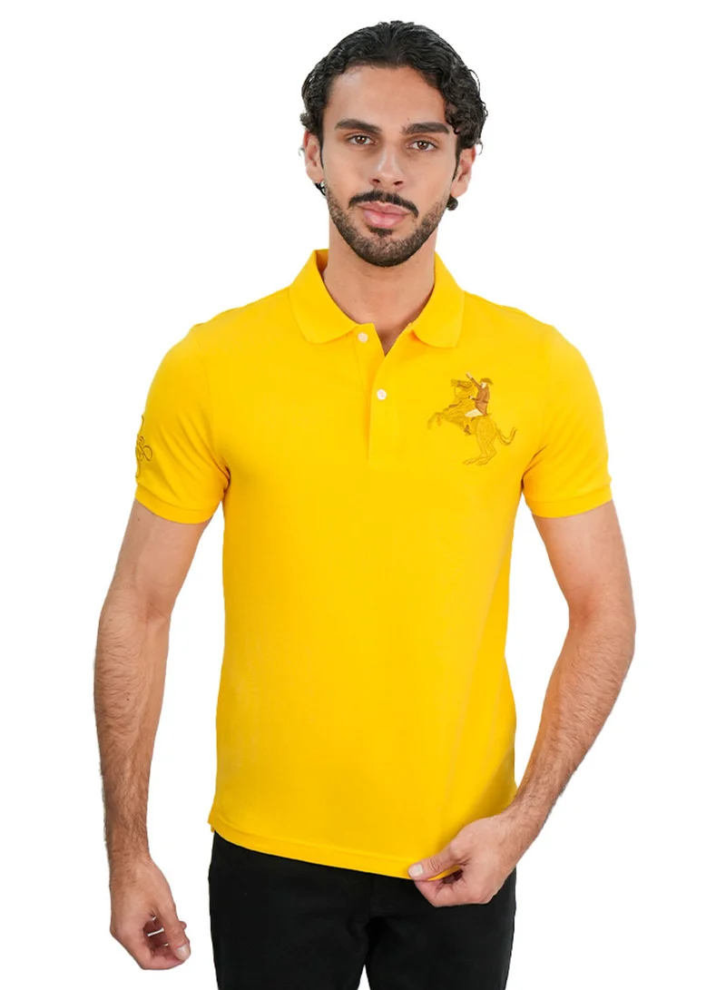 Men’s Slim Pique LNY Polo with Napoleon Embroidery