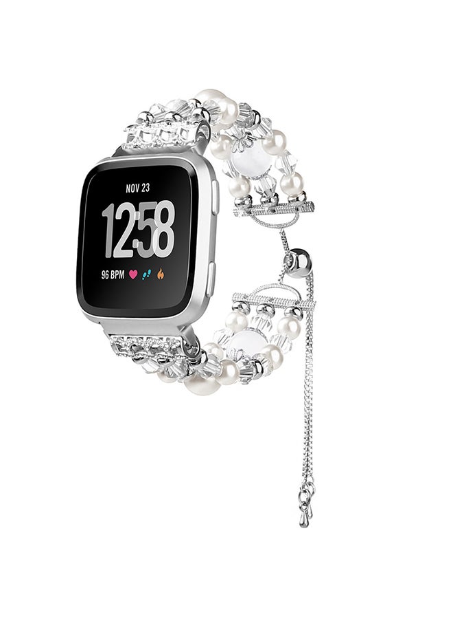 Voberry Replacment Band Strap For Fitbit Versa Silver - Image 4