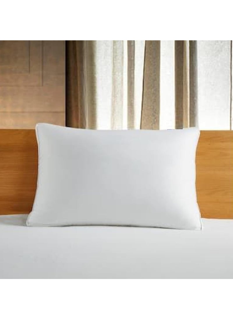 Donetella Bed Pillow Size 50X75 Cms - 800 Gms - Luxury Down Alternative Filling Pillow Soft Brushed Microfiber Top, Anti Allergy Bed Pillows,White,Pack Of 1 (وسادة) 