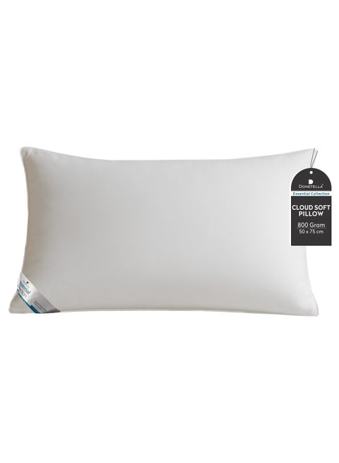 Bed Pillow Size 50X75 Cms - 800 Gms - Luxury Down Alternative Filling Pillow Soft Brushed Microfiber Top, Anti Allergy Bed Pillows,White,Pack Of 1.