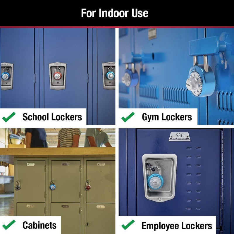 Master Lock 1561DAST Locker Lock Combination Padlock, 1 Pack, Cut Resistant, Colors May Vary - Image 3