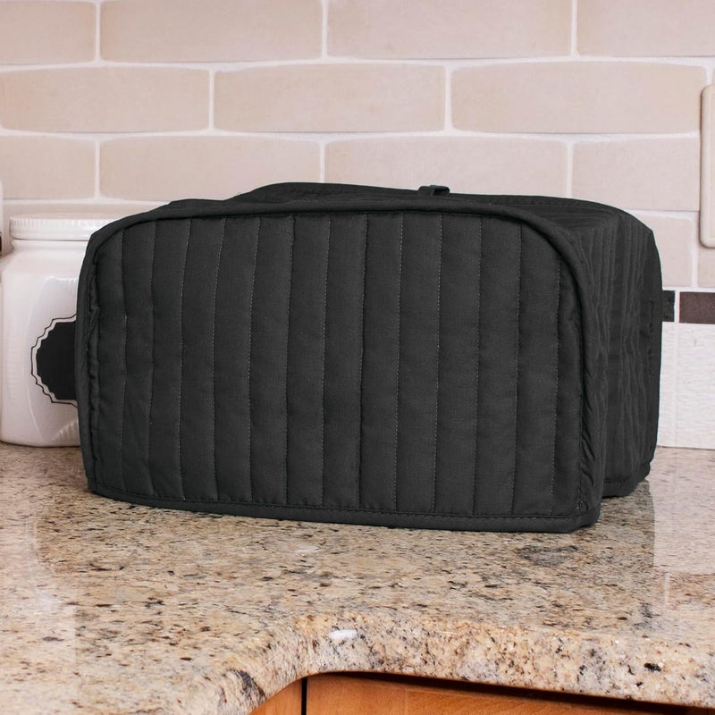 Ritz Premium Universal Four Slice Toaster Cover, 11.25" x 7.25" x 10.5", Polyester and Cotton Quilted, Fingerprint Protector, Super Soft Appliance Cover And Dust Cover, Black - Image 4
