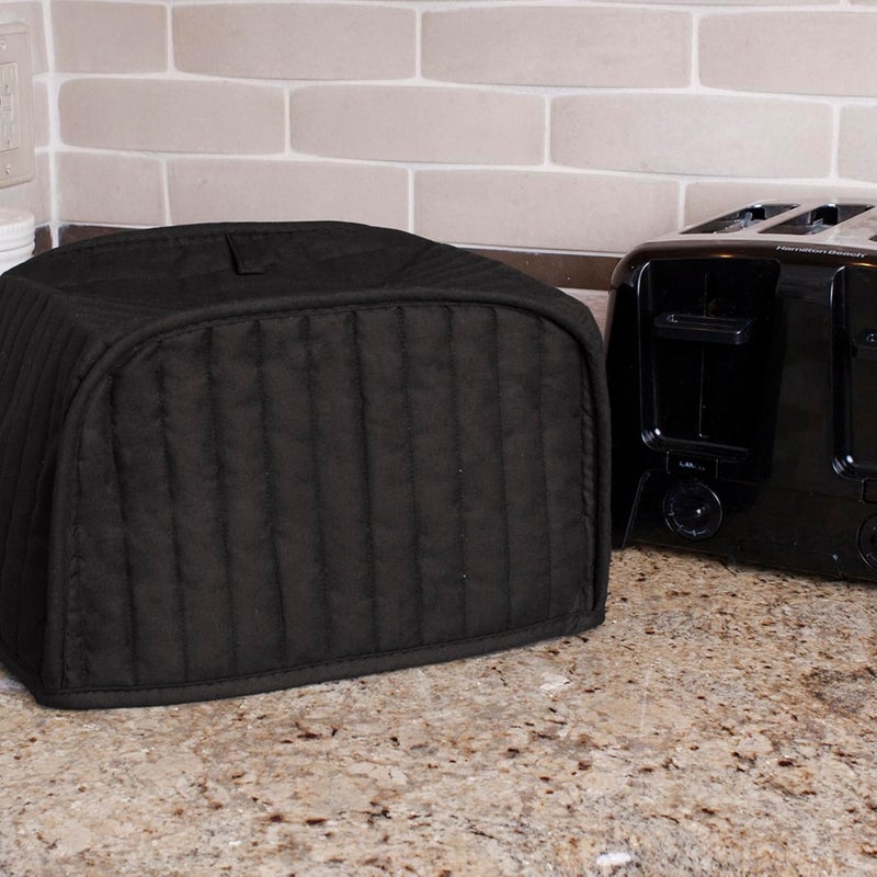 Ritz Premium Universal Four Slice Toaster Cover, 11.25" x 7.25" x 10.5", Polyester and Cotton Quilted, Fingerprint Protector, Super Soft Appliance Cover And Dust Cover, Black - Image 3