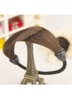 Luzen 3 Pieces Faux Wig Hair Elastic Rope Ring Ponytail Holders Hair Bands Hair Ties Hair Elastics Random Color  - Image 3