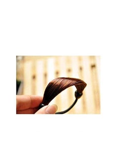 Luzen 3 Pieces Faux Wig Hair Elastic Rope Ring Ponytail Holders Hair Bands Hair Ties Hair Elastics Random Color  - Image 4