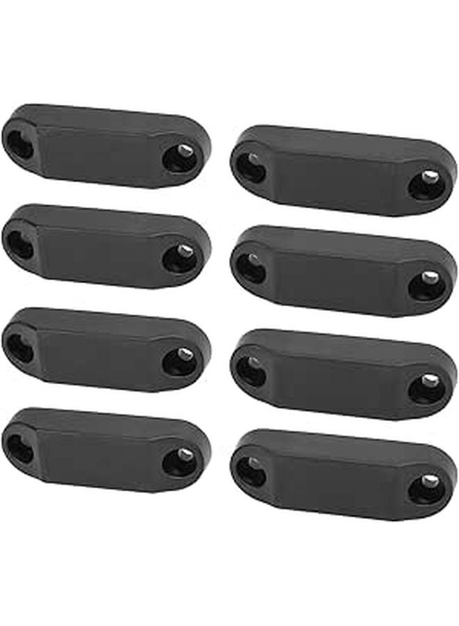 RV Magnetic Baggage Door Latch Set Strong Black Magnet 8 Pieces for Campers Motorhomes - Image 1
