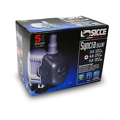 SICCE Syncra Silent 4.0 Multifunction 951 GPH Submersible Water Pump | Italian Made 85W Ultra Quiet Durable Aquarium Fish Tank, Fountain, Pond, Hydroponics, Terrarium Black | Freshwater & Saltwater - Image 2