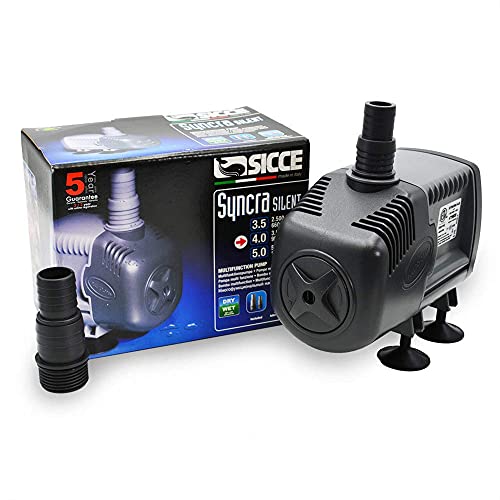 SICCE Syncra Silent 4.0 Multifunction 951 GPH Submersible Water Pump | Italian Made 85W Ultra Quiet Durable Aquarium Fish Tank, Fountain, Pond, Hydroponics, Terrarium Black | Freshwater & Saltwater - Image 1