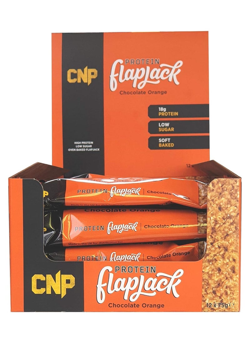CNP - CNP High Protein Flapjack Bar Chocolate Orange Flavor 75g Pack of 12 - Image 1