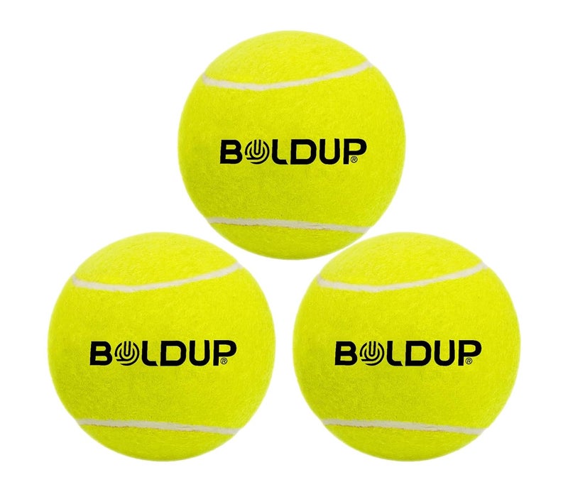 IFOLDUP ® Tennis Ball for Cricket: Soft Lightweight Balls Tournament Street Match Lawn Court Super Bounce—Sturdy and Durable Courts and Tournaments(Green) (Combo of 3PCS) - Image 1