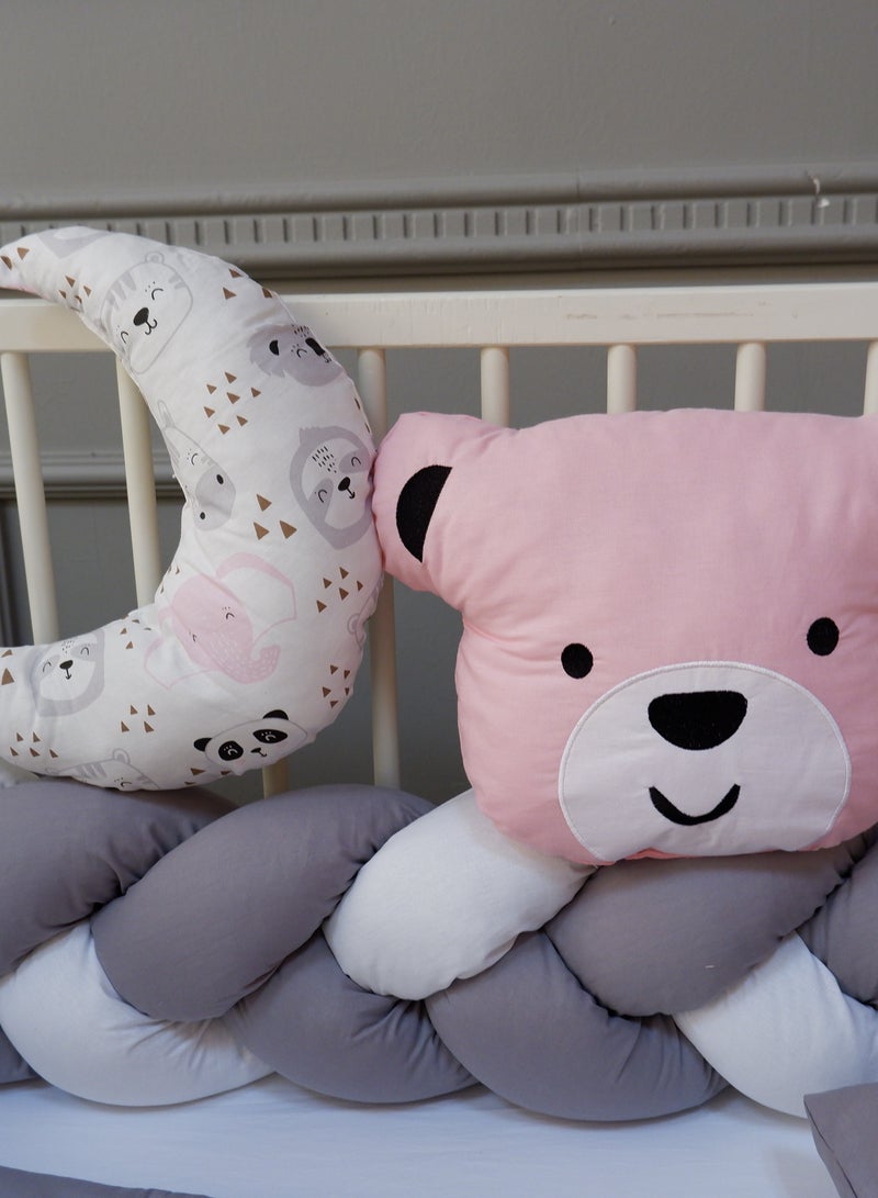 FUN MOMENT Triple Braided Baby Bed Rails with Quilt, Pillows and Sheet - Image 3
