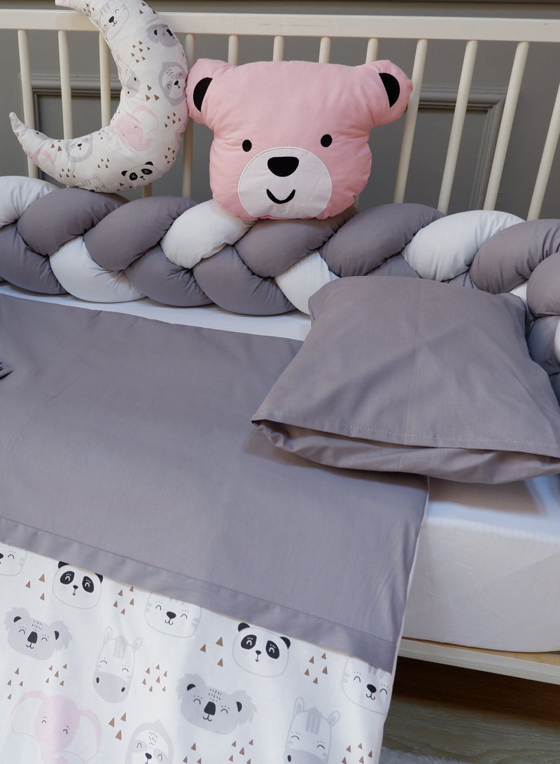 FUN MOMENT Triple Braided Baby Bed Rails with Quilt, Pillows and Sheet - Image 4