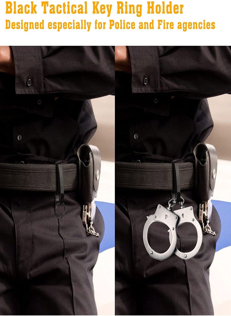 SYOSI - Stainless Steel Men's Waist Car Keychain, Stealth Metal Key Holder for Duty Belt, Special for Police and Fire Agencies Duty Belt, Double Side Quick Release Key Holder with Detachable Keyring (2Pcs ) - Image 1