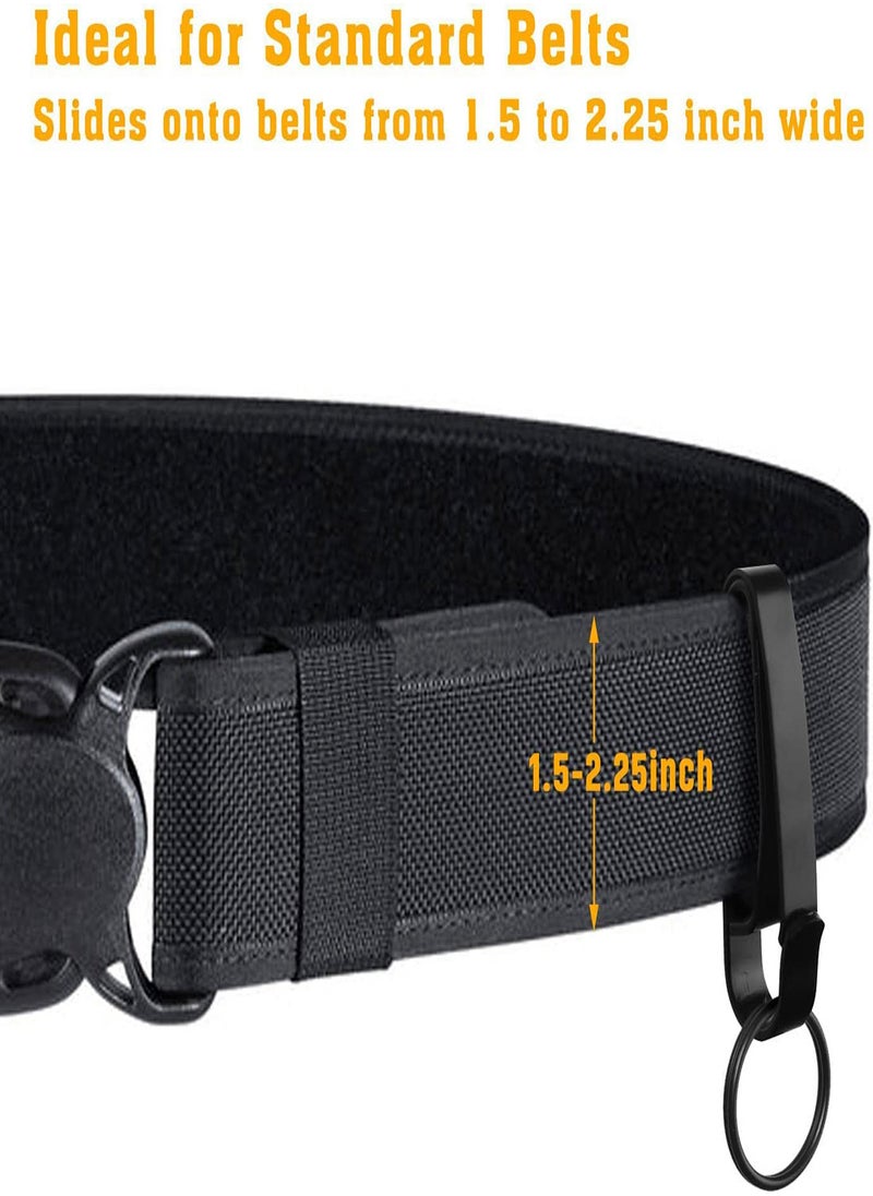 SYOSI - Stainless Steel Men's Waist Car Keychain, Stealth Metal Key Holder for Duty Belt, Special for Police and Fire Agencies Duty Belt, Double Side Quick Release Key Holder with Detachable Keyring (2Pcs ) - Image 1