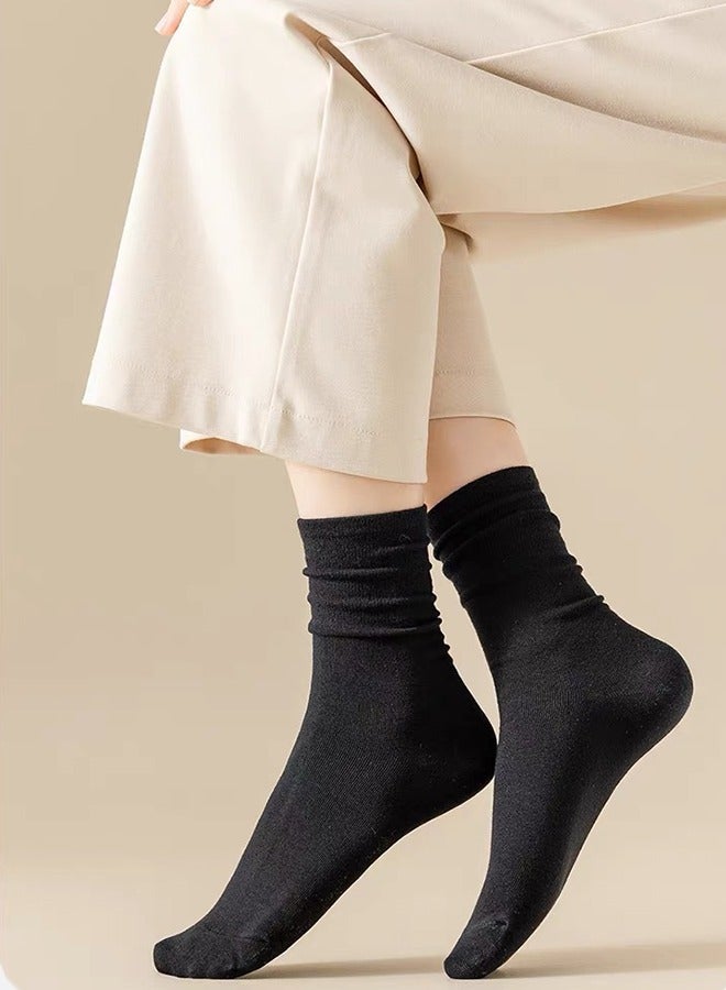 جوارب نسائية ملونة، جوارب كاجوال، جوارب قطنية محبوكة قابلة للتنفس دافئة وناعمة، جوارب نسائية مكونة من 6 أزواج تناسب جميع الأكوام - Image 4