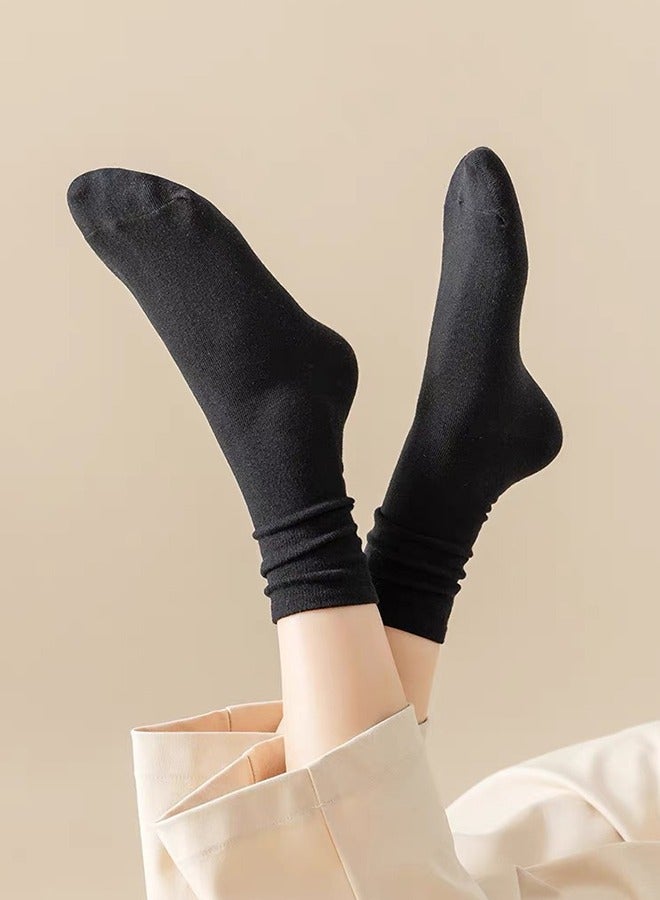 جوارب نسائية ملونة، جوارب كاجوال، جوارب قطنية محبوكة قابلة للتنفس دافئة وناعمة، جوارب نسائية مكونة من 6 أزواج تناسب جميع الأكوام - Image 5