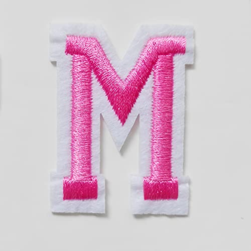 bfuee Iron on Letter Patches 52 Pieces,bfuee Pink Letter Patches Alphabet Embroidered Patch A-Z,for Hats Shirts Jeans Bags Pink - Image 2