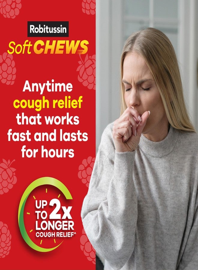 Robitussin Soft Chews, Long-Acting Cough Relief, Adult Formula, Berry Flavor, 20ct Chewable Tablets - Image 5