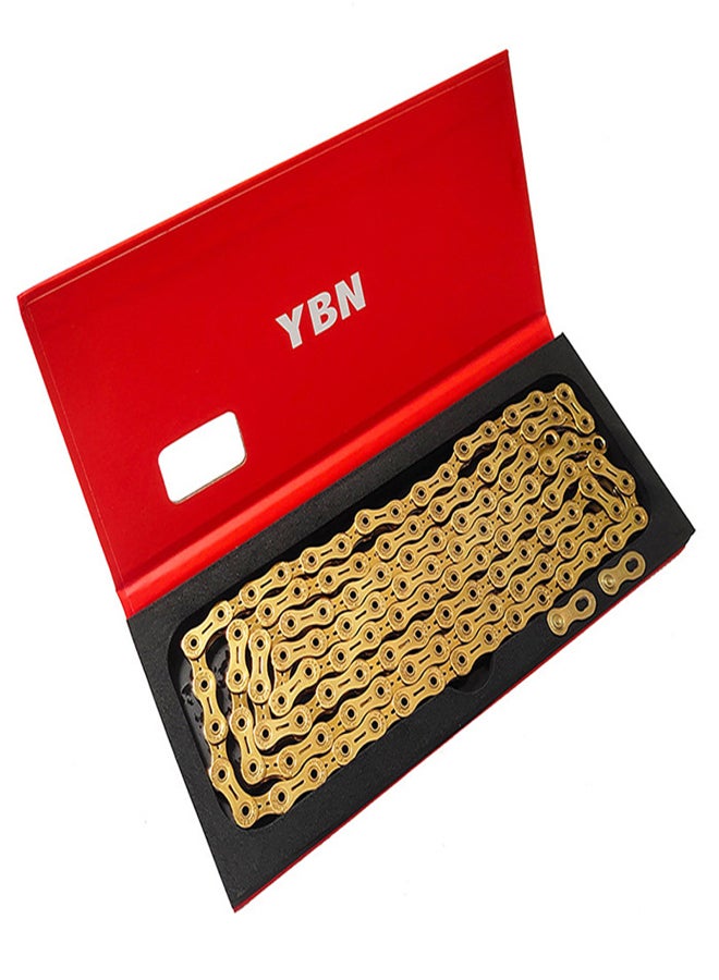 YBN سلسلة دراجة 11 سرعة سلسلة دراجة 116 وصلة من الفولاذ عالي القوة سلسلة خفيفة الوزن بديلة لـ Shimano Campagnolo وSram - Image 1