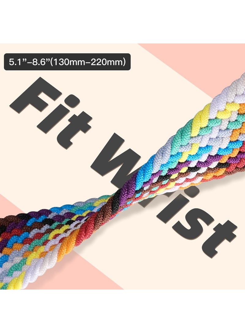 Braided Loop Strap Compatible with Fitbit Versa 2 Strap Fitbit Versa Strap Adjustable Elastic Sport Band for Fitbit Versa 2 Versa Versa Lite for Women Men - Image 4