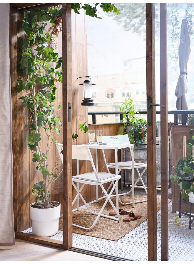 إيروريكس طاولة خارجية، بيضاء، 50×44 سم - Image 4