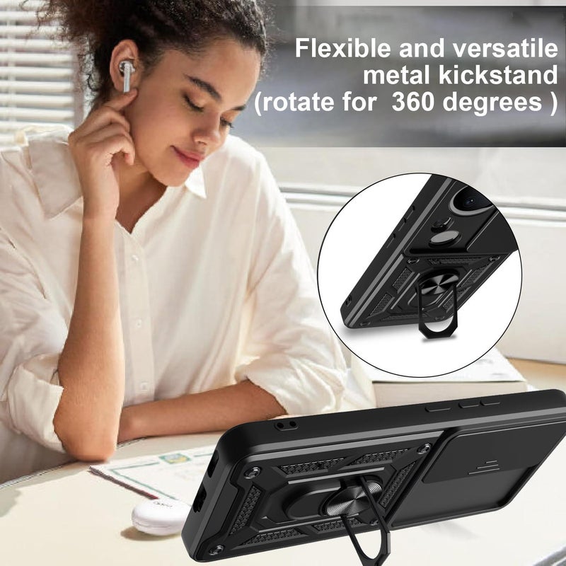 إيروريكس جراب هاتف من البولي يوريثان الحراري والكمبيوتر الشخصي لهاتف Vivo S20 Pro / T4 Ultra 5G بتصميم كاميرا منزلقة (فضي) - Image 3